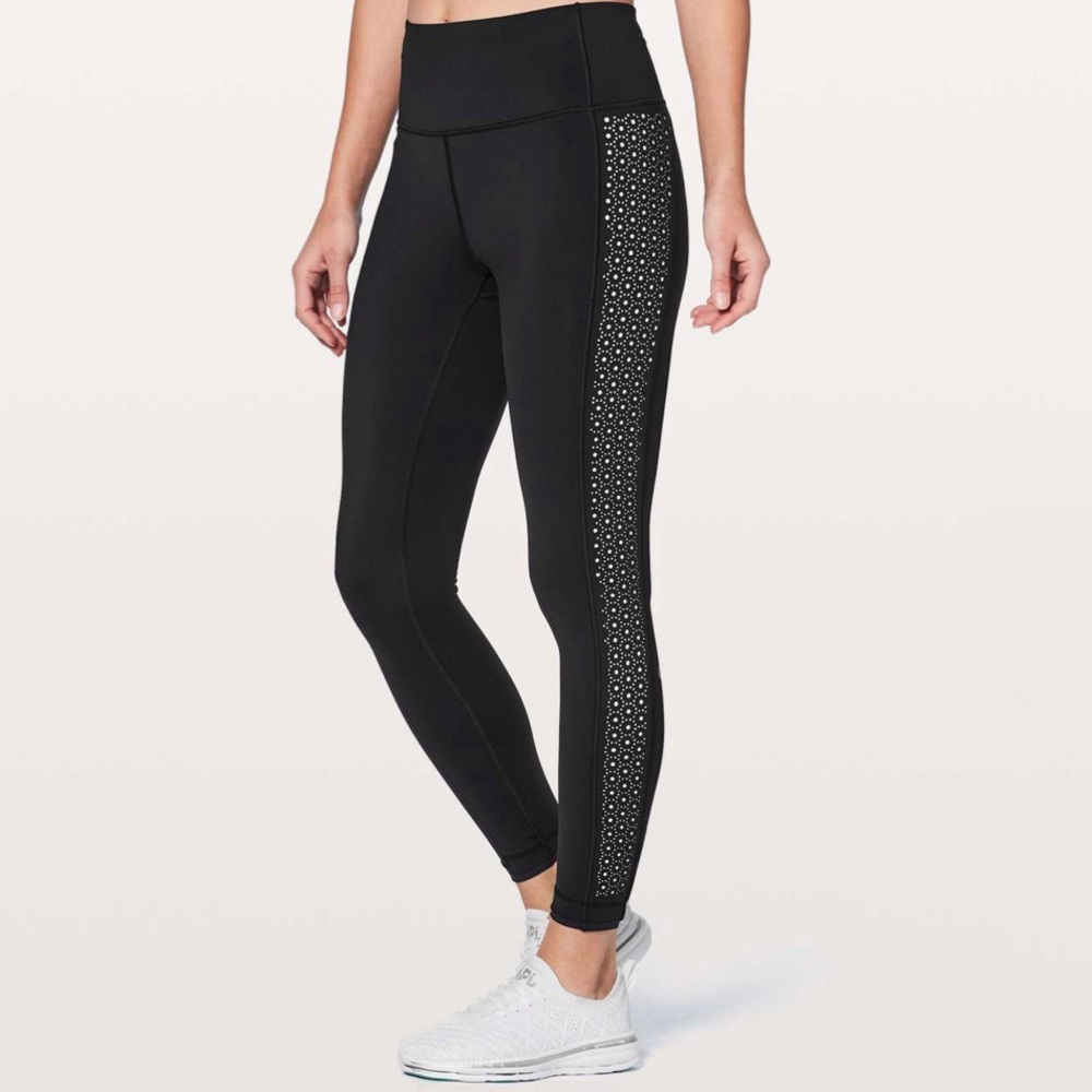 Lululemon | Colour Me Quick 7/8 Tight 25" Black White Size 6 Nulux